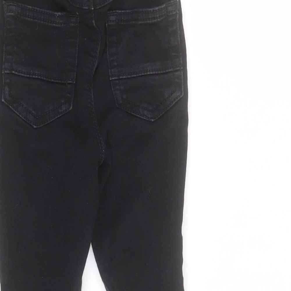 George Baby Black Polyester Cropped Jeans Size 18-24 Months Snap