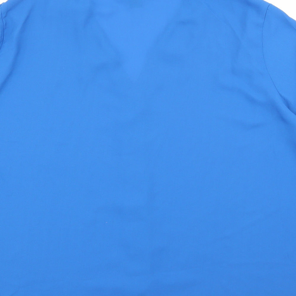 Womens UK Size XL SheIn Blue Basic Button-Up