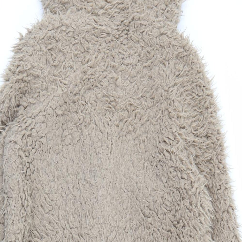 Womens UK Size M Zara Brown Overcoat