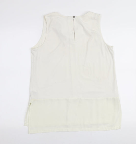 Womens UK Size 12 NEXT Ivory Basic Blouse