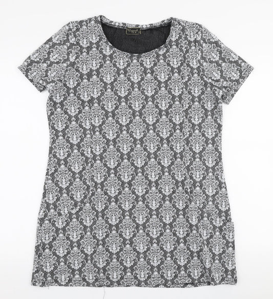 Womens UK Size 14 Originals Grey Basic Blouse