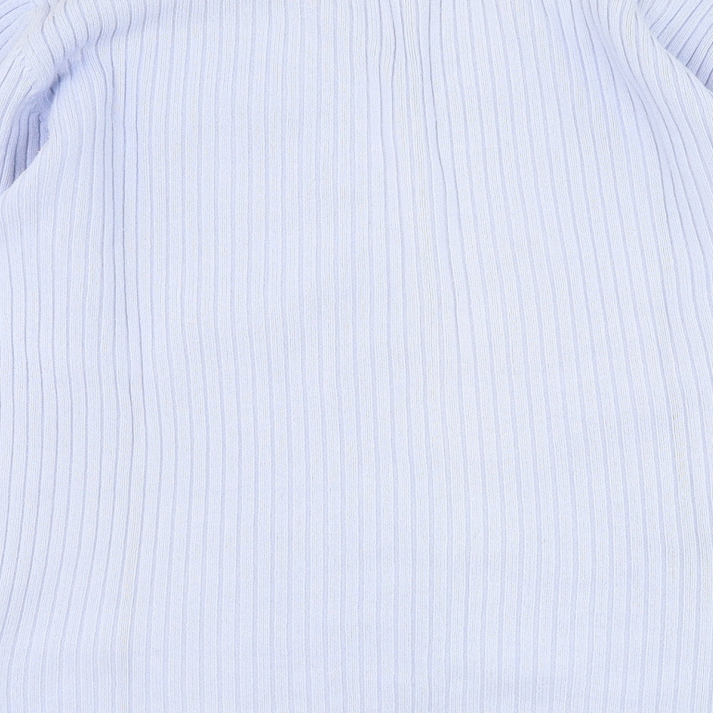 DASH Womens Blue V-Neck Polyester Cardigan Jumper Size 14