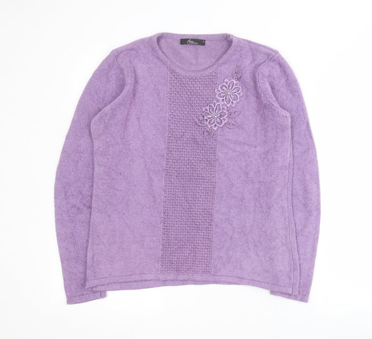 Womens UK Size S Bonmarche Purple Pullover Jumper