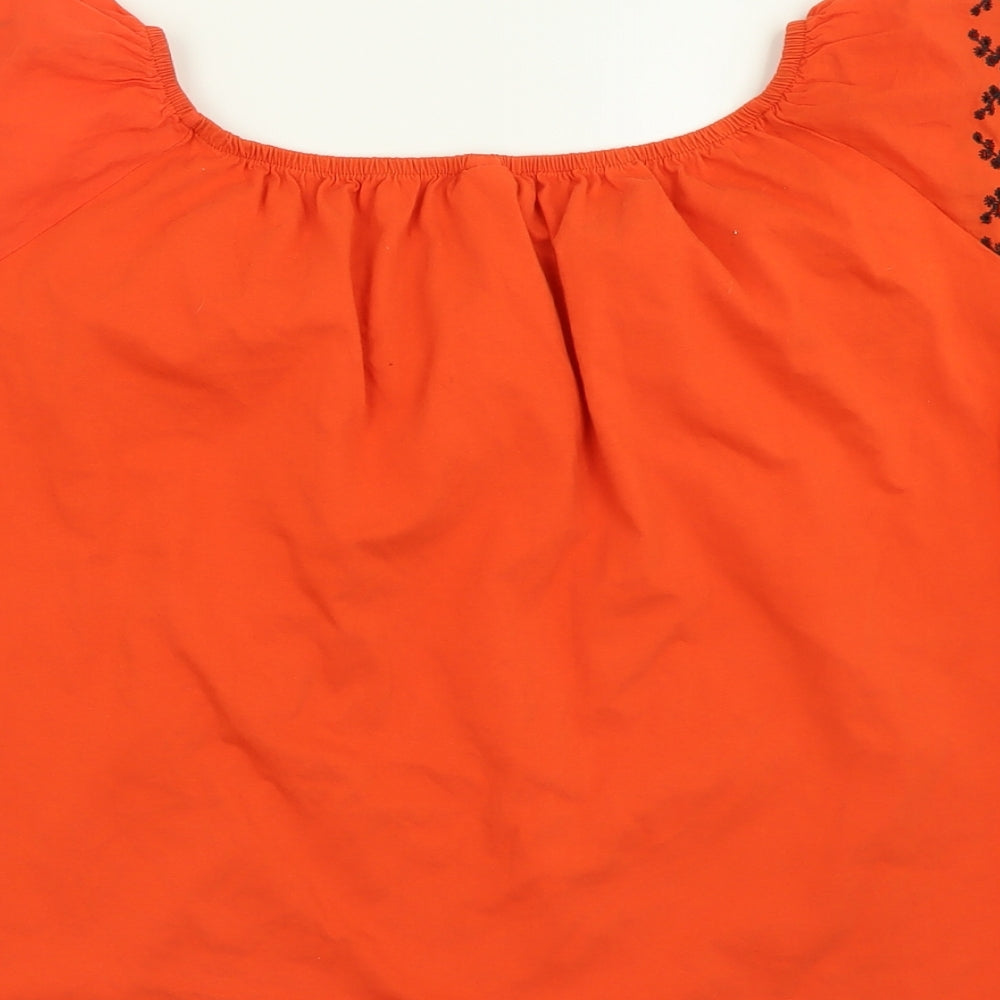 Womens UK Size L H&M Orange Basic T-Shirt