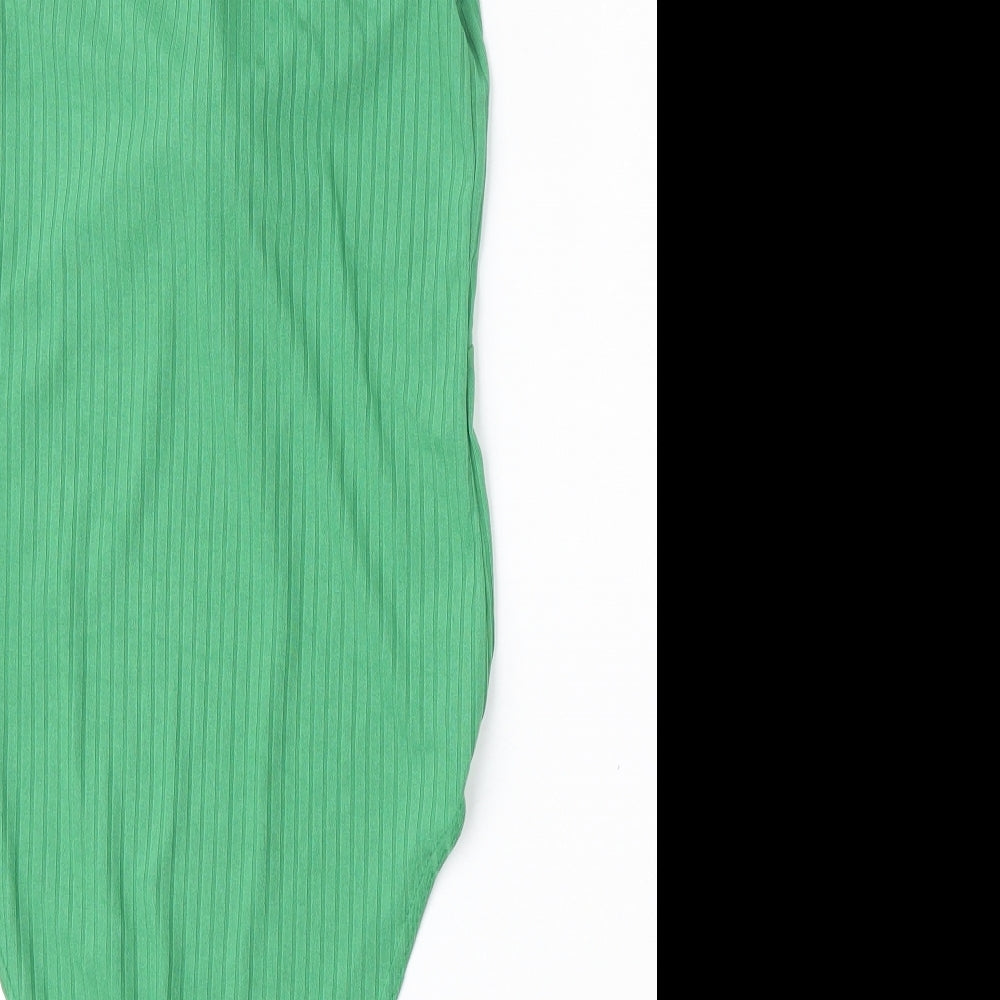 New Look Womens Green Polyester Bodysuit One-Piece Size 10