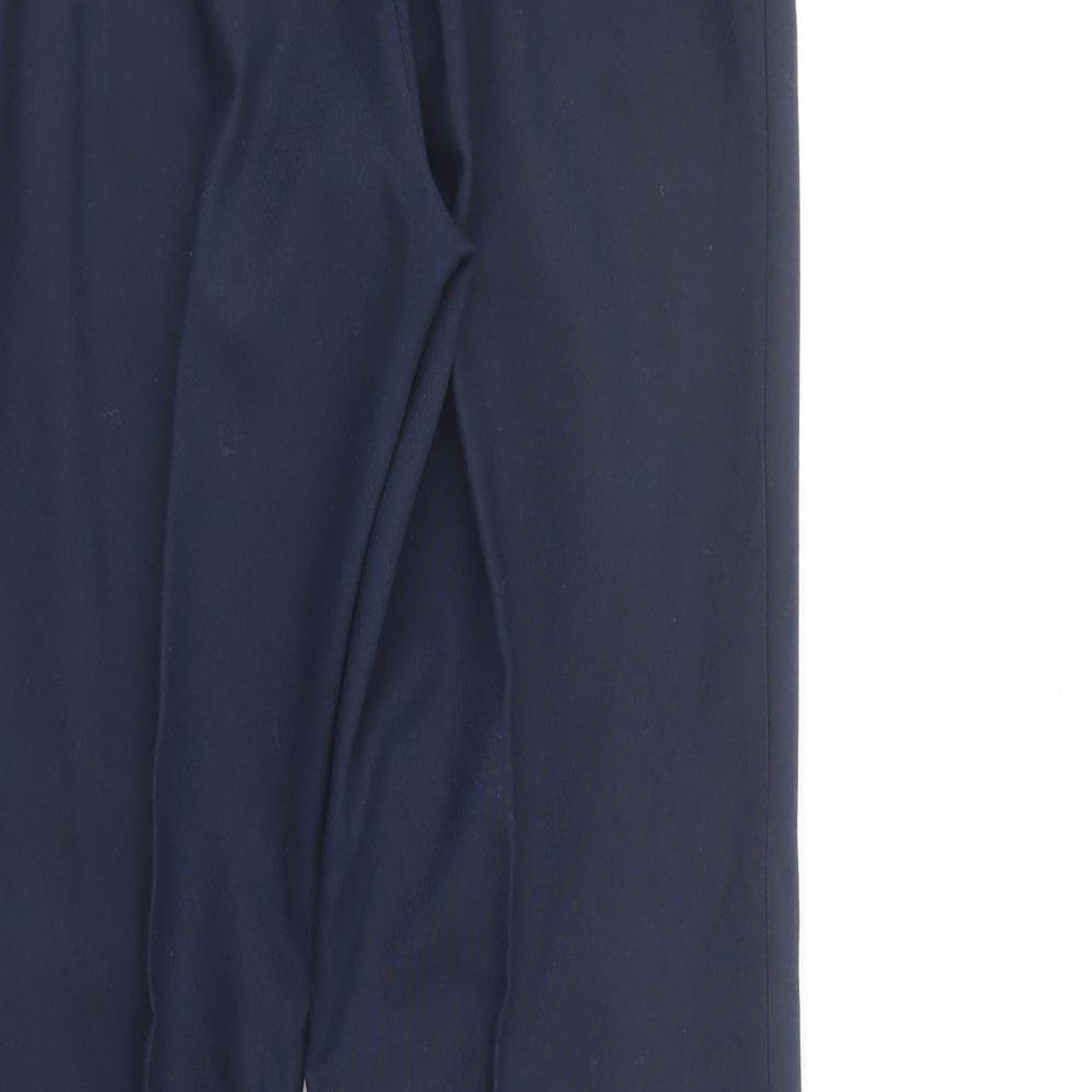 Marks and Spencer Girls Blue Polyester Dress Pants Trousers Size 14 Years Regular Button - School Wear