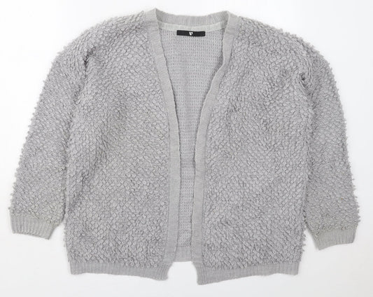 Womens UK Size 12 Very Grey Cardigan Jumper