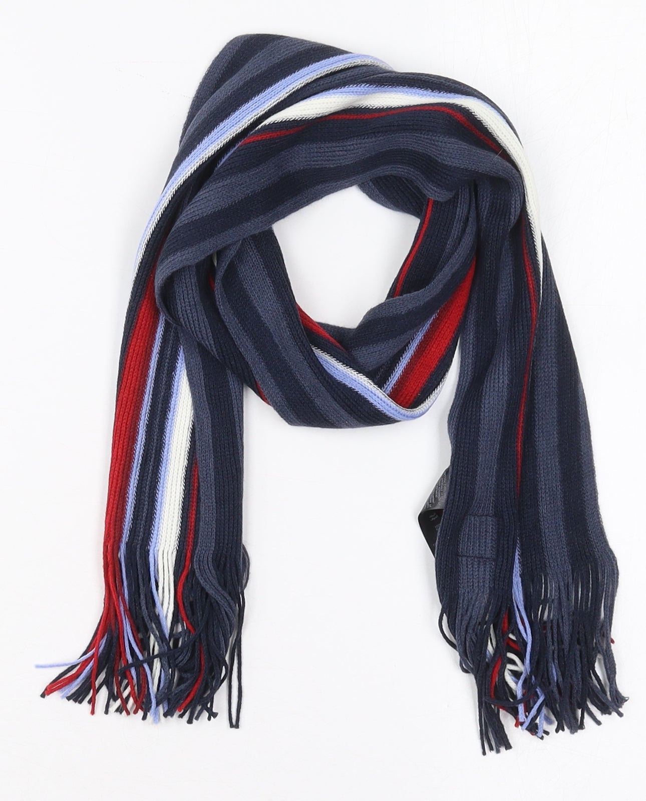 Debenhams Boys Blue Striped Acrylic Scarf One Size