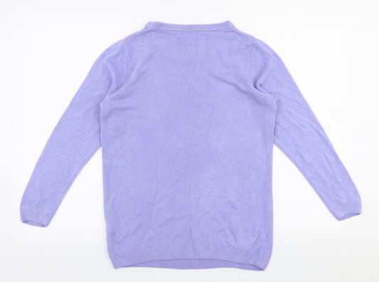 Womens UK Size M Charmance Purple Pullover Jumper