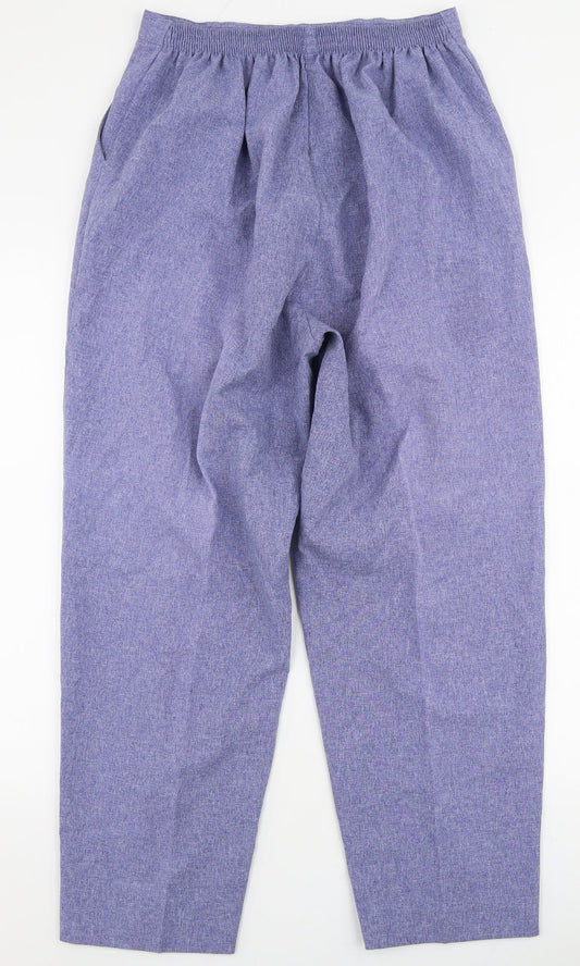 Bonmarche Womens Blue Polyester Trousers Size 16 L27 in Regular