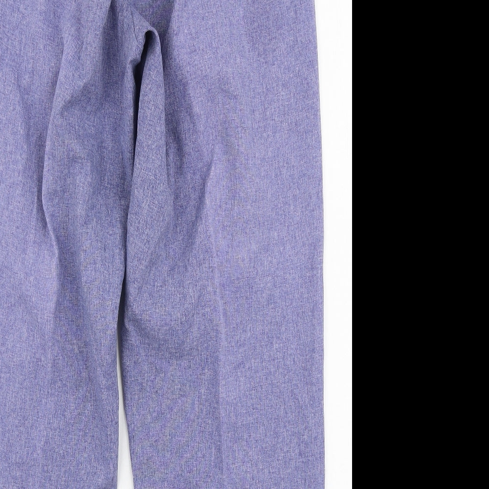 Bonmarche Womens Blue Polyester Trousers Size 16 L27 in Regular