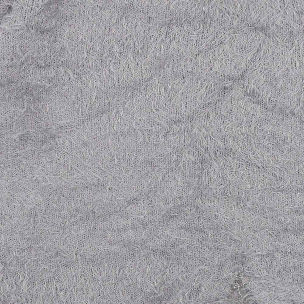 Avenue Womens Grey Round Neck Polyamide Pullover Jumper Size 14