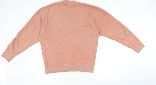 Mens UK Size S Boohoo Orange Pullover Sweatshirt