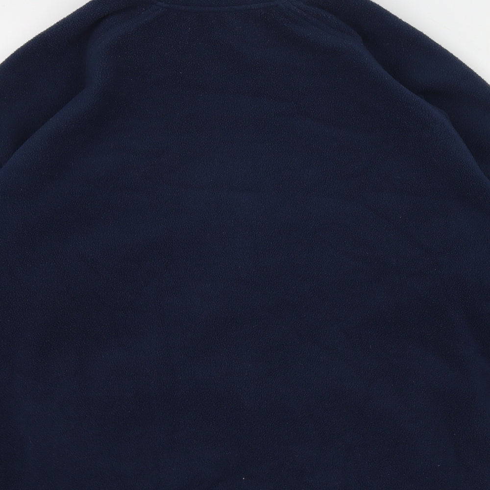 Tru collection Mens Blue High Neck Polyester Full Zip Jumper Size L