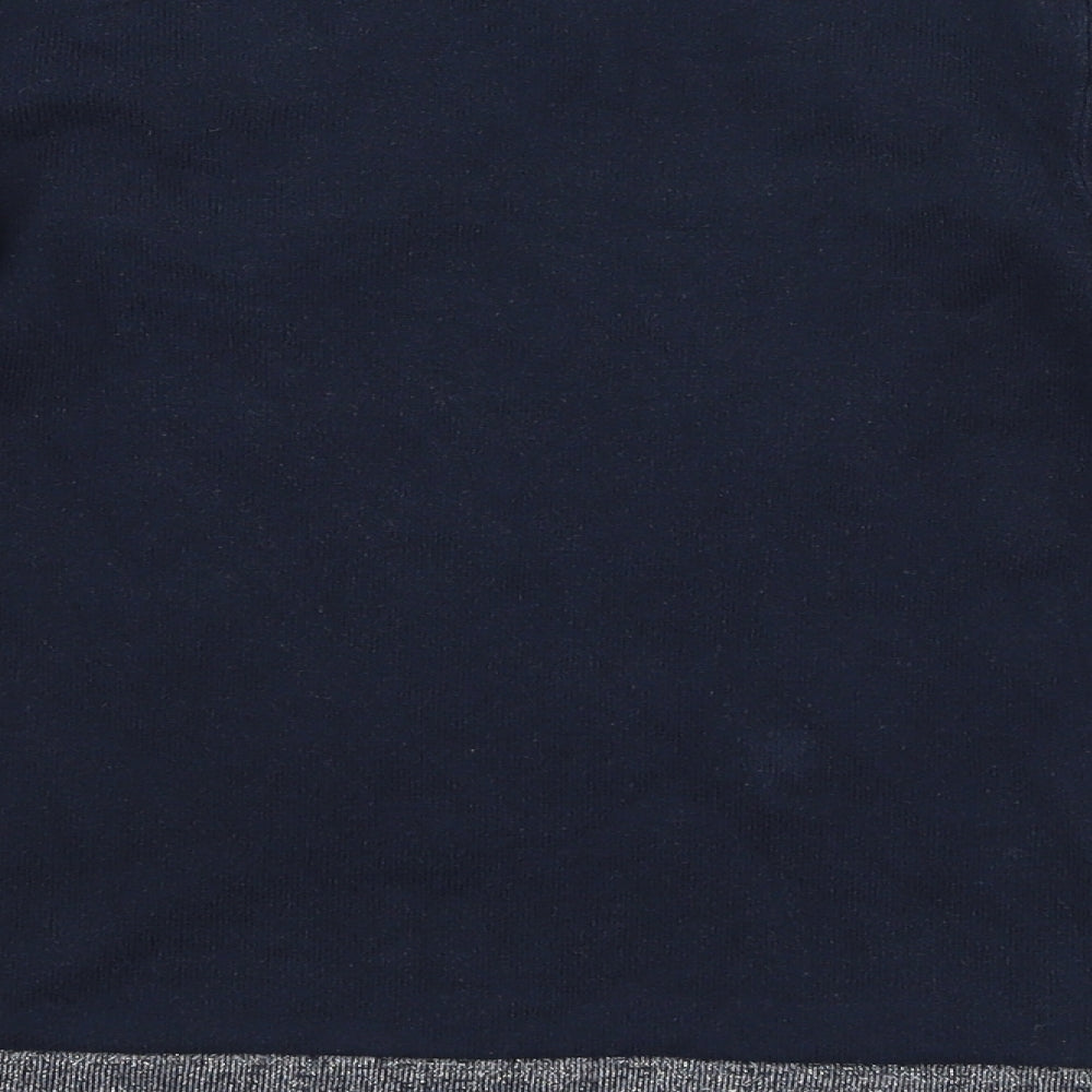 George Girls Blue Round Neck Geometric Polyester Pullover Jumper Size 8-9 Years - Love Hearts