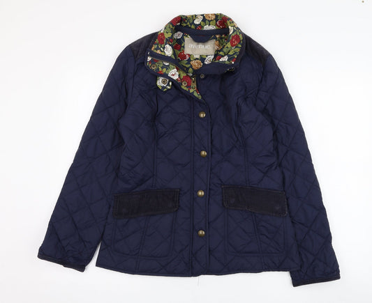 Womens UK Size S Avenue Blue Quilted Coat