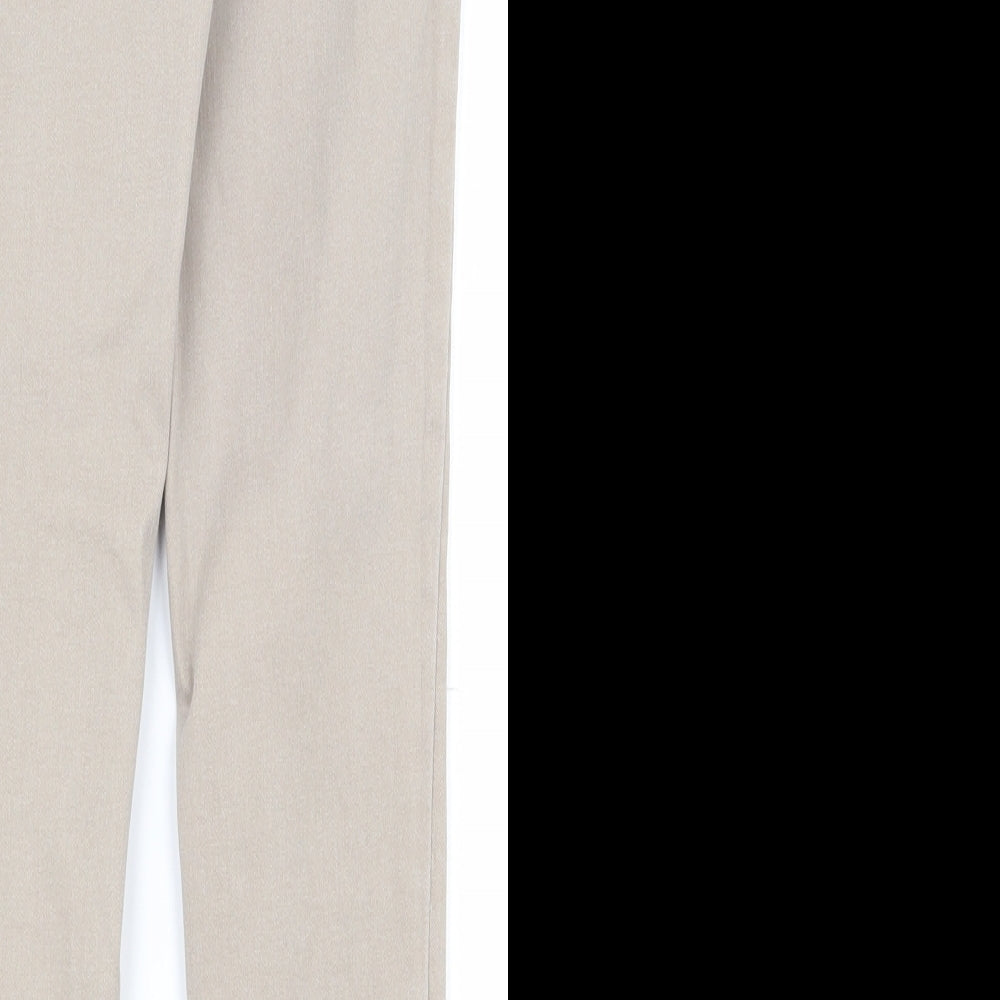 New Look Womens Beige Cotton Skinny Jeans Size 10 L23.5 in Regular Zip