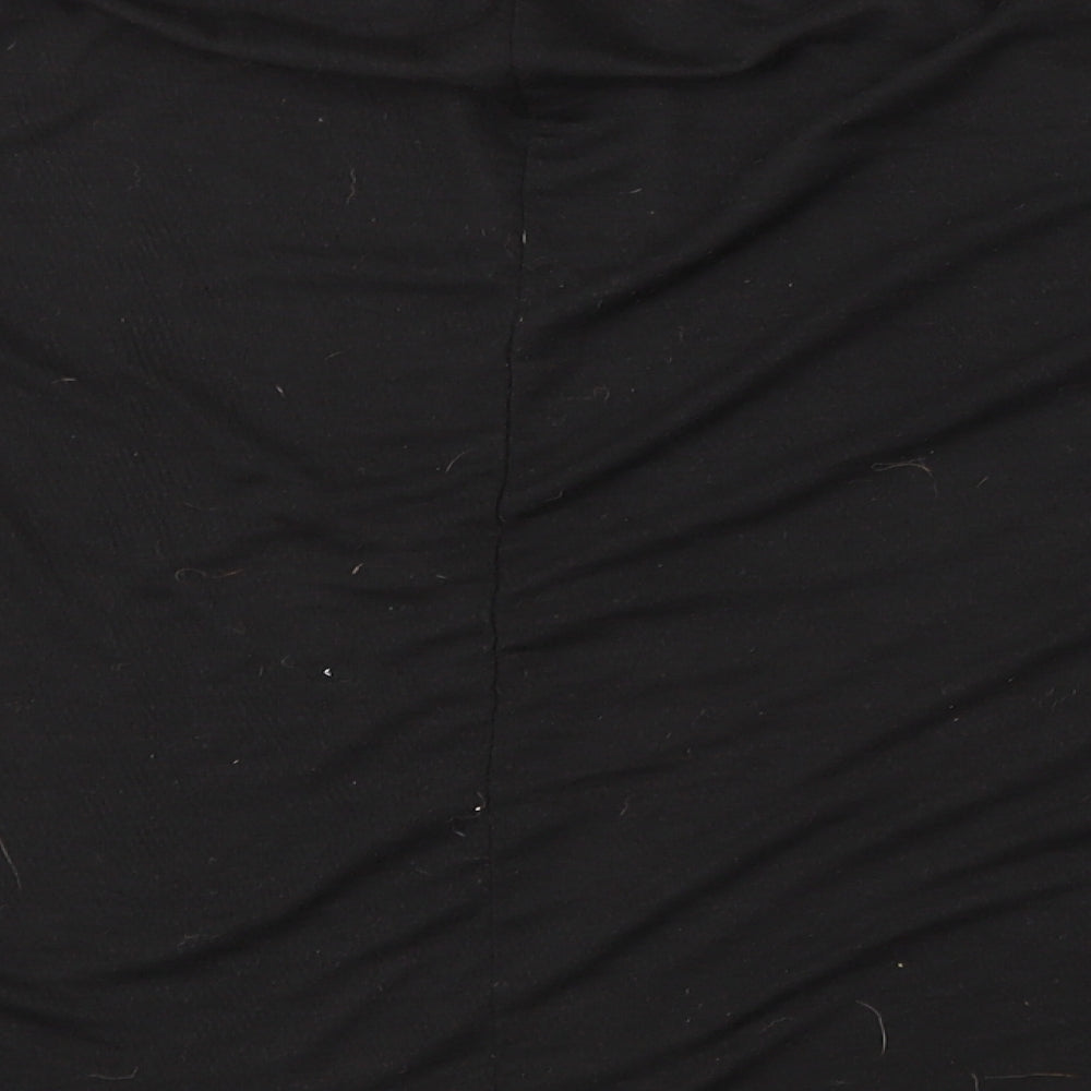 George Womens Black Polyester Basic T-Shirt Size 18 Round Neck