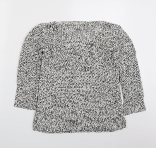 Womens UK Size S Papaya Grey Pullover Jumper
