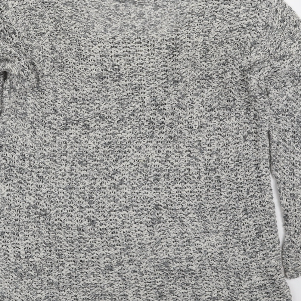 Womens UK Size S Papaya Grey Pullover Jumper