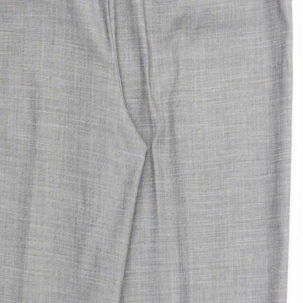 Womens UK Size 16 Marks and Spencer Regular Fit Dress Pants Grey Trousers