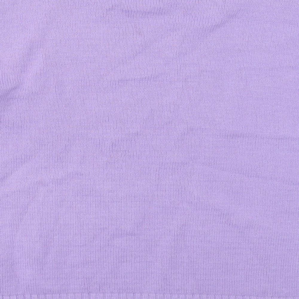 Womens UK Size M Pure & Natural Purple Pullover Jumper