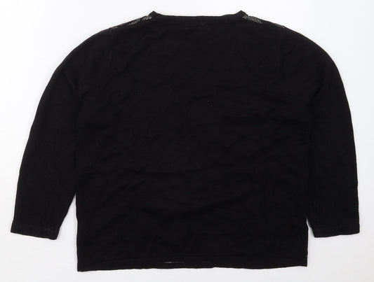 Womens UK Size L Alexara Black Pullover Jumper