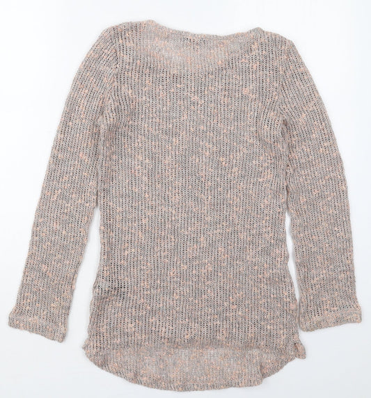 NEXT Womens Pink Round Neck Acrylic Pullover Jumper Size 8