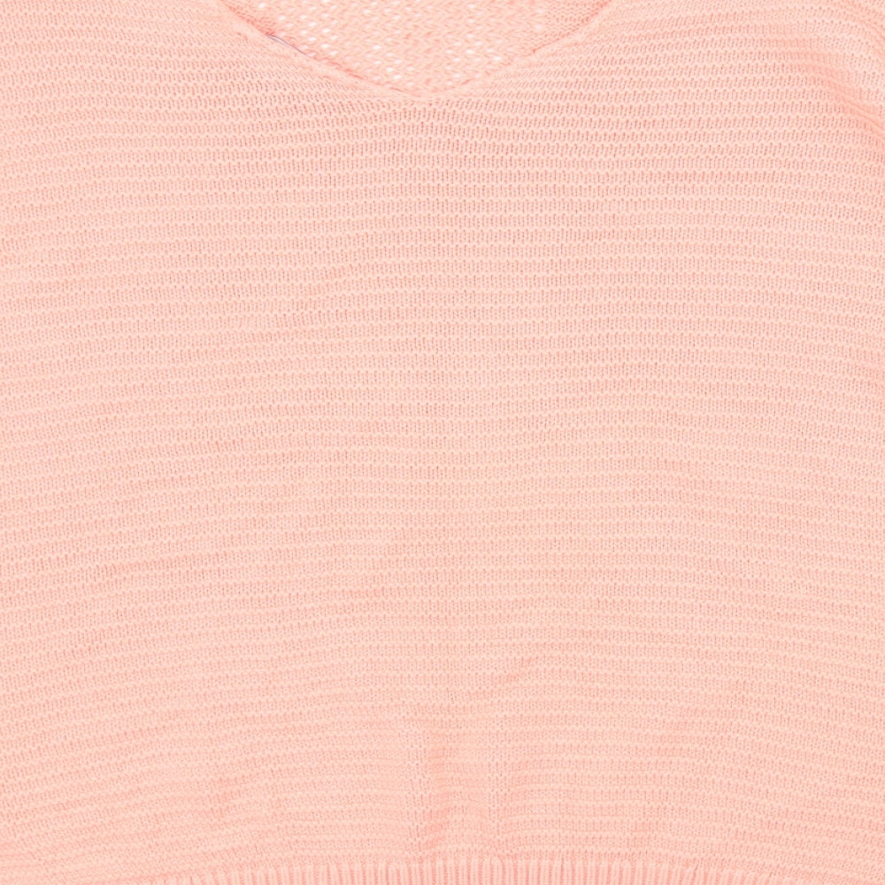 Primark Womens Pink Round Neck Acrylic Pullover Jumper Size M