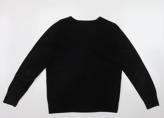 Womens UK Size One Size Marks and Spencer Black Cardigan Jumper
