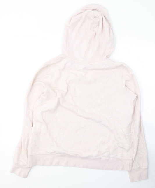 H&M Womens Pink Cotton Pullover Hoodie Size L Pullover