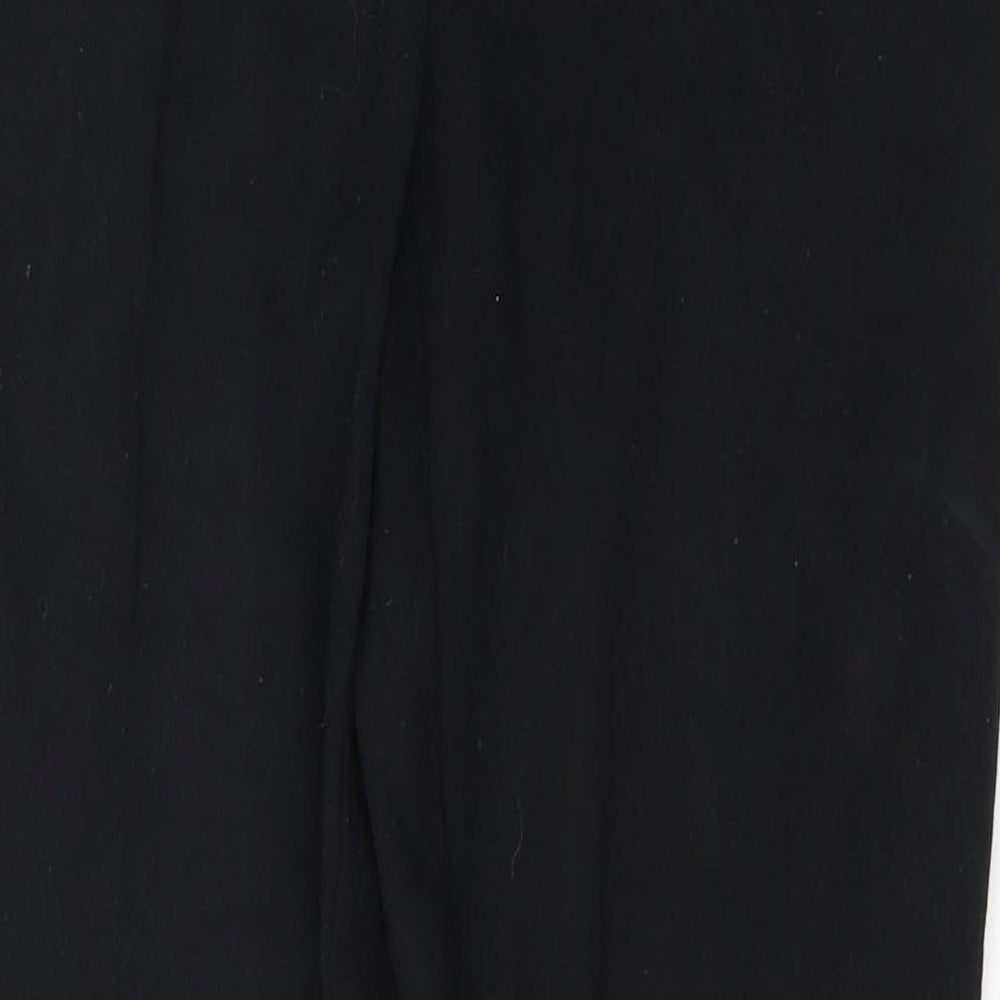 Marks and Spencer Womens Black Polyester Trousers Size 10 L25 in Regular