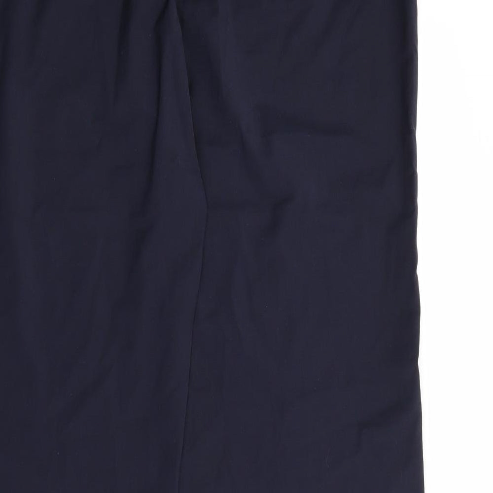 Brand and care label for Brook Taverner women’s black polyester trousers, size UK 18, 29-inch leg regular