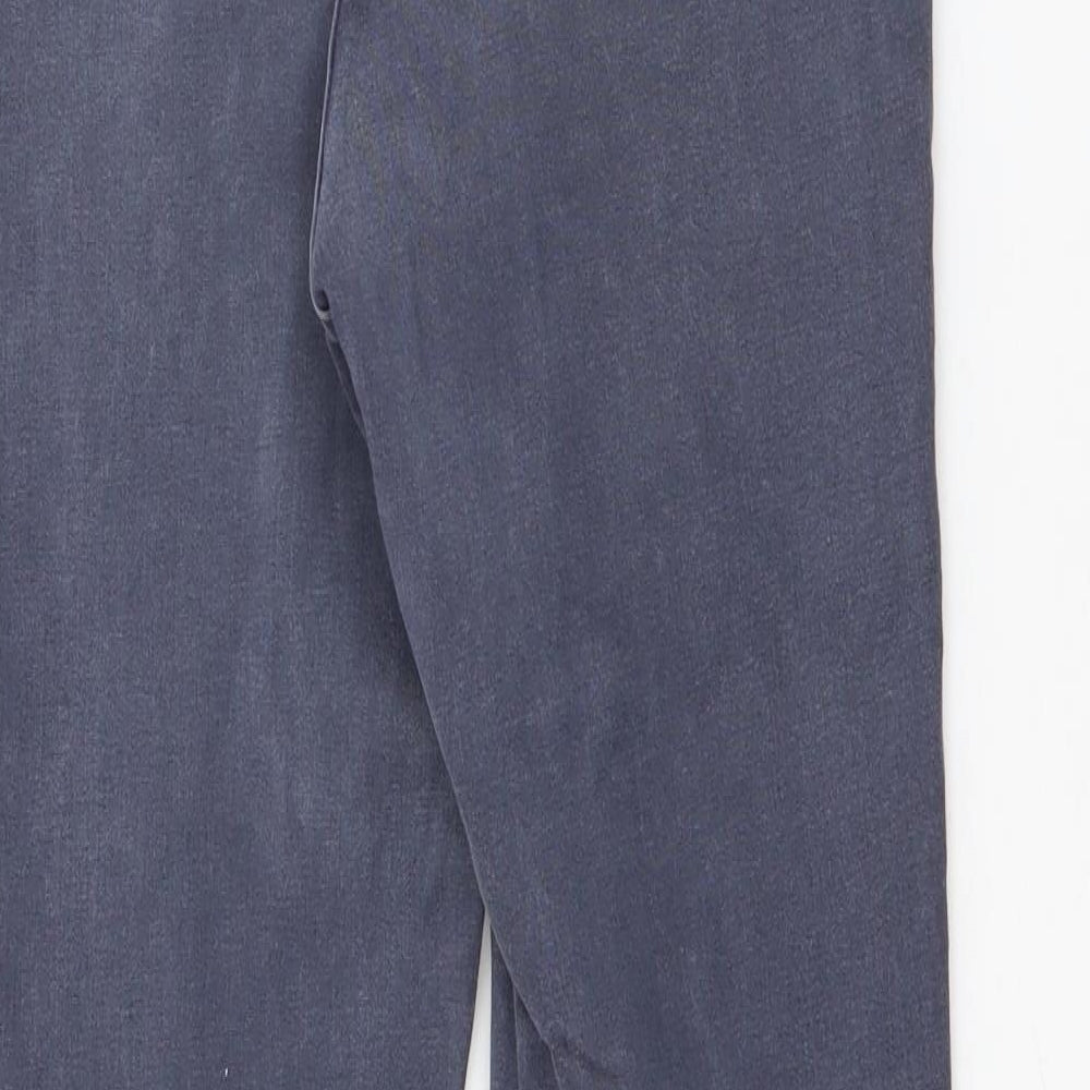 Brand and care label for New Look women’s blue polyester skinny jeans, size UK 10, 28-inch leg regular