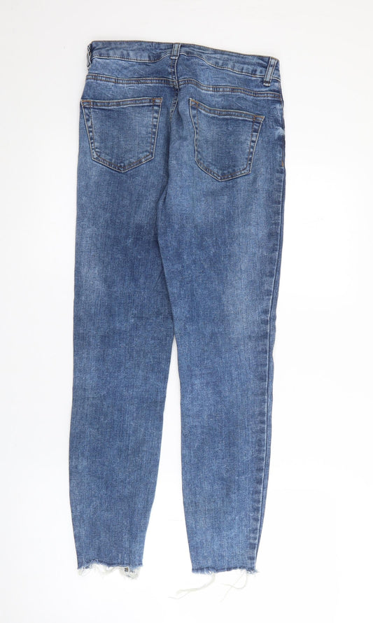 New Look Womens Blue Cotton Skinny Jeans Size 8 L26 in Regular