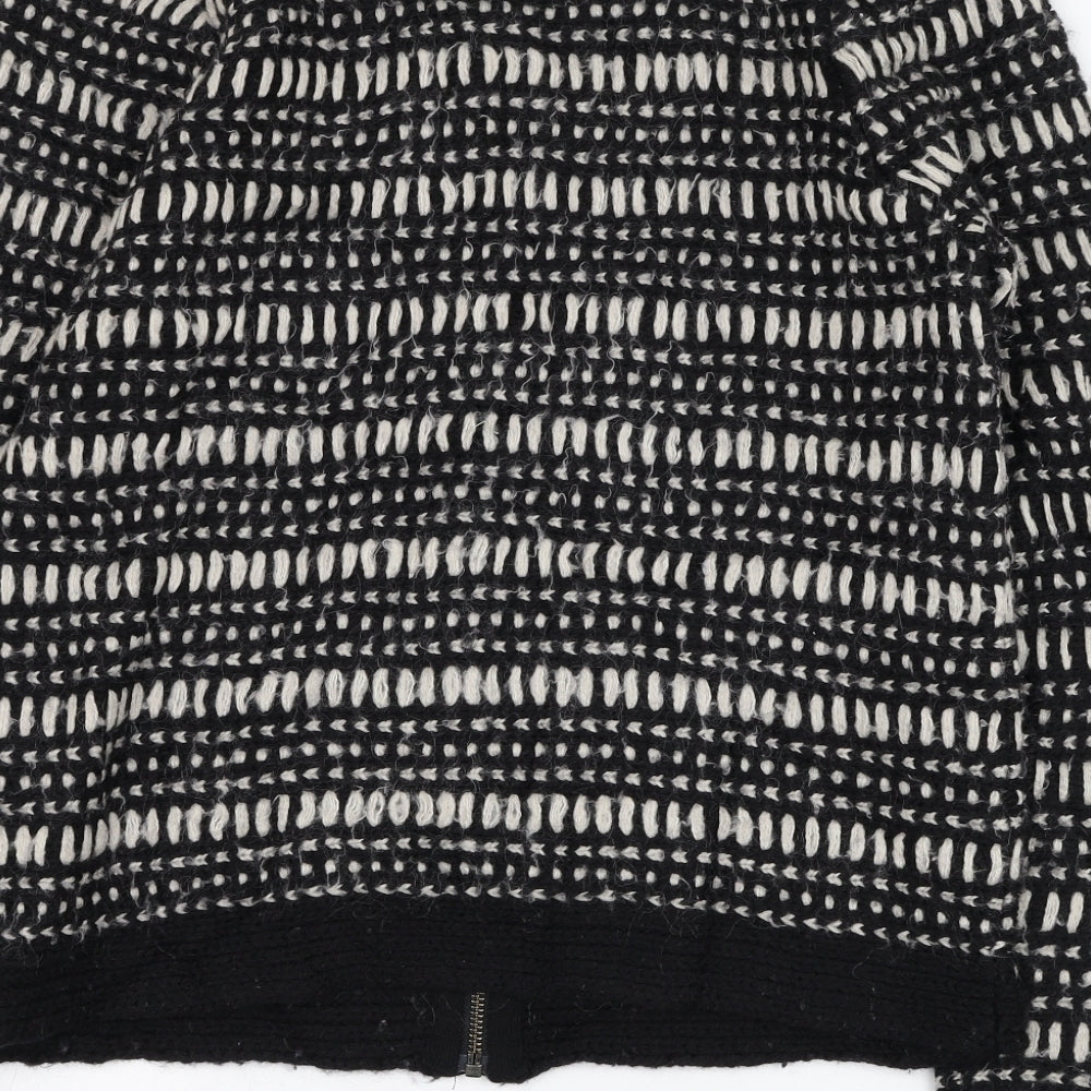 Brand and care label for Autograph women’s black jacket, size UK 14, zip