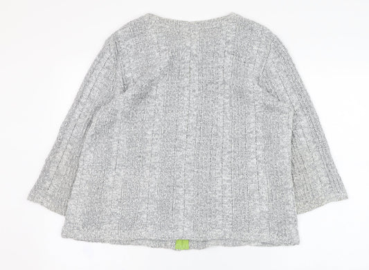Womens UK Size XL Marks and Spencer Grey Full Zip Jumper