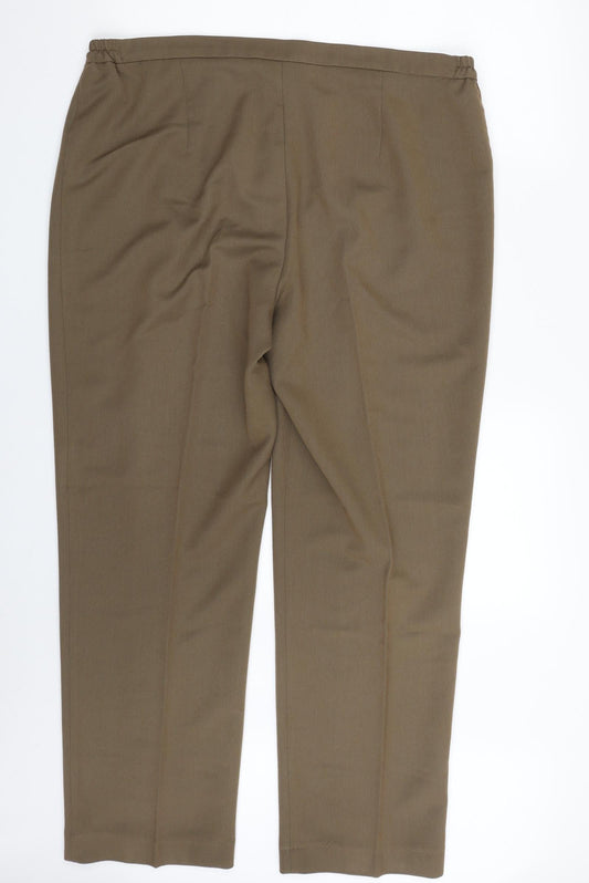 Womens UK Size 18 GERARD Regular Fit Green Trousers