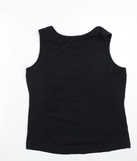 Gerry Weber Womens Black Polyester Basic Tank Size M Scoop Neck