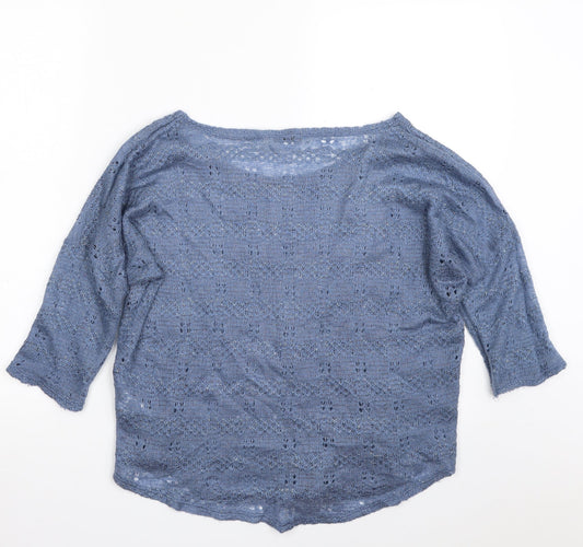 Womens UK Size S Oasis Blue Pullover Jumper