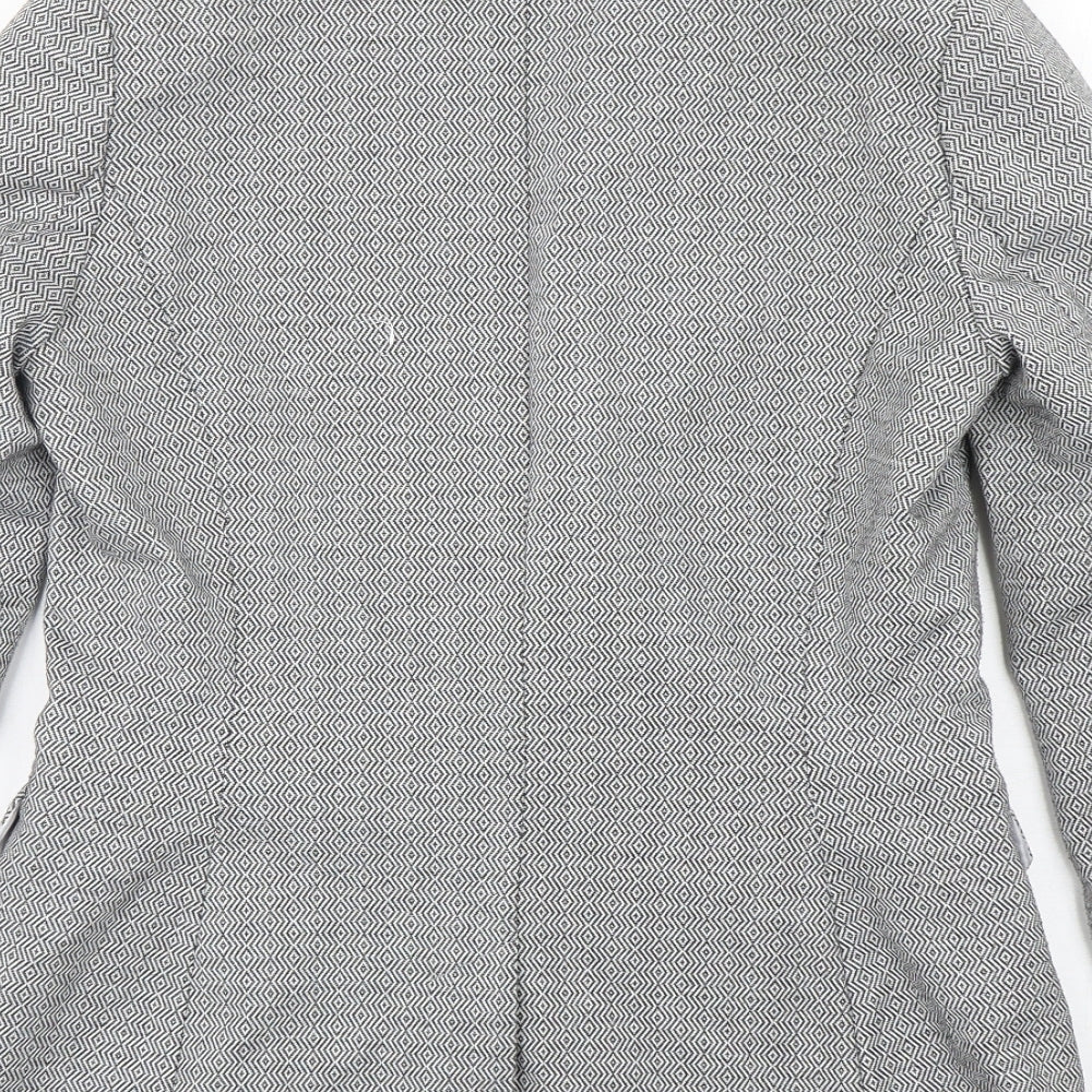 NEXT Womens Multicoloured Geometric Polyester Jacket Blazer Size 10