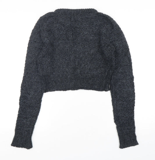 Womens UK Size 10 Topshop Grey Pullover Jumper