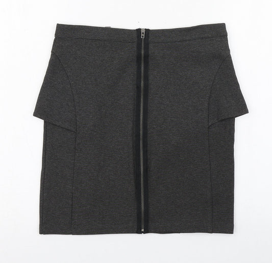 Limited Collection Womens Grey  Viscose Straight & Pencil Skirt Size 8   Zip