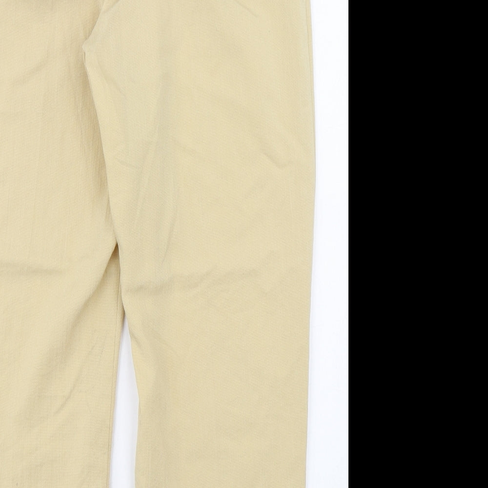 Womens UK Size 12 Primark Regular Fit Carrot Yellow Trousers