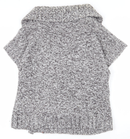 Womens UK Size 12 Maine New England Grey Cardigan Jumper