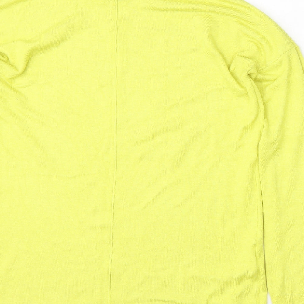 Atmosphere Womens Yellow Round Neck Viscose Pullover Jumper Size 12