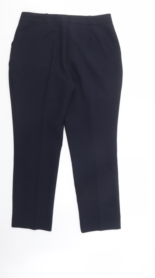 Womens UK Size 14 Dunnes Stores Regular Fit Dress Pants Blue Trousers