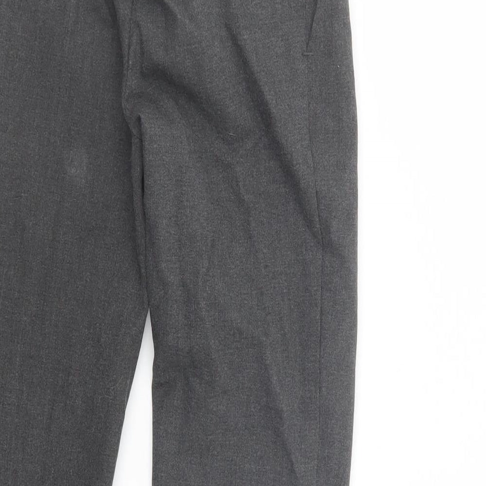 Marks and Spencer Boys Grey Polyester Dress Pants Trousers Size 8-9 Years Regular Button - School Wear