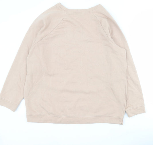 H&M Womens Beige Cotton Pullover Sweatshirt Size S Pullover