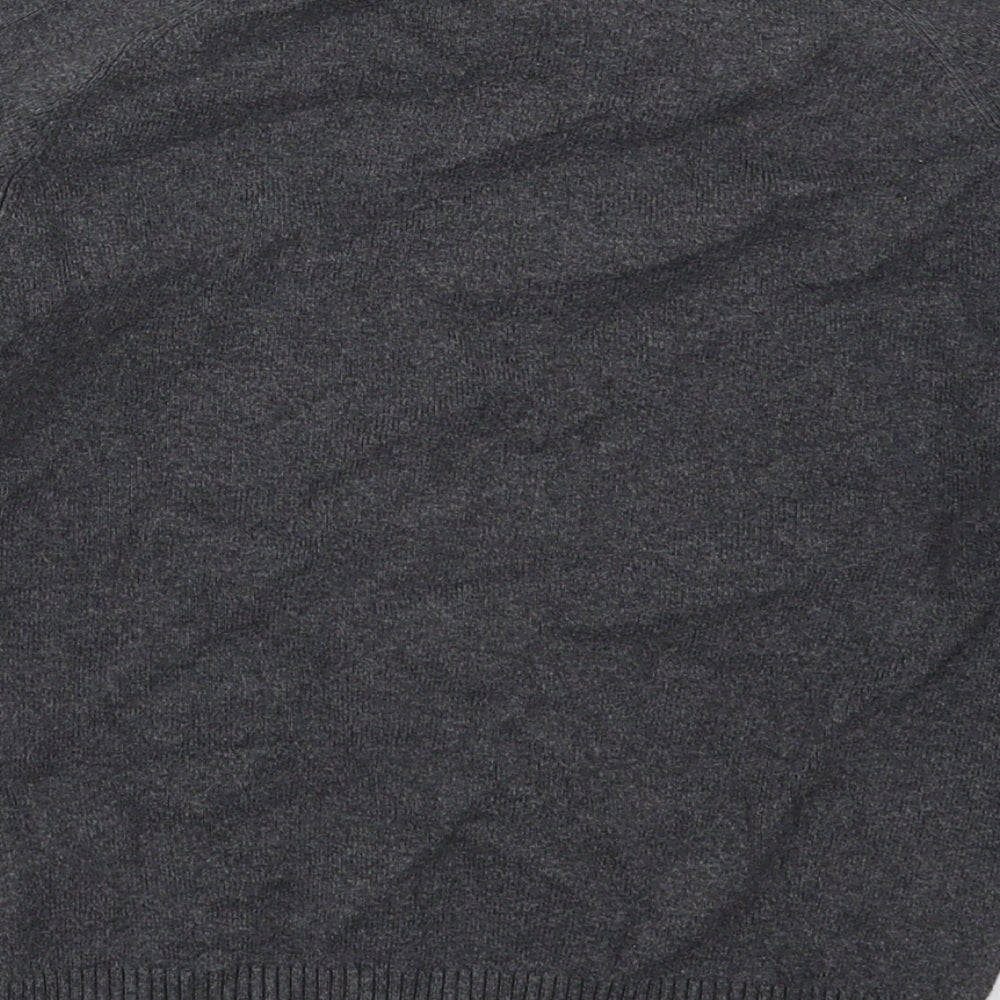 NEXT Boys Grey V-Neck Cotton Pullover Jumper Size 5-6 Years Pullover